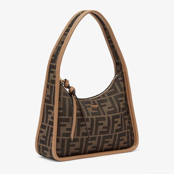 Cheap HOT Fendi Brown In Mini Bag FF Motif Fendessence Fabric 0709
